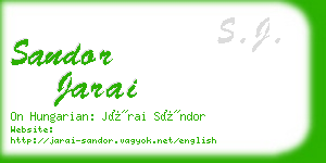 sandor jarai business card